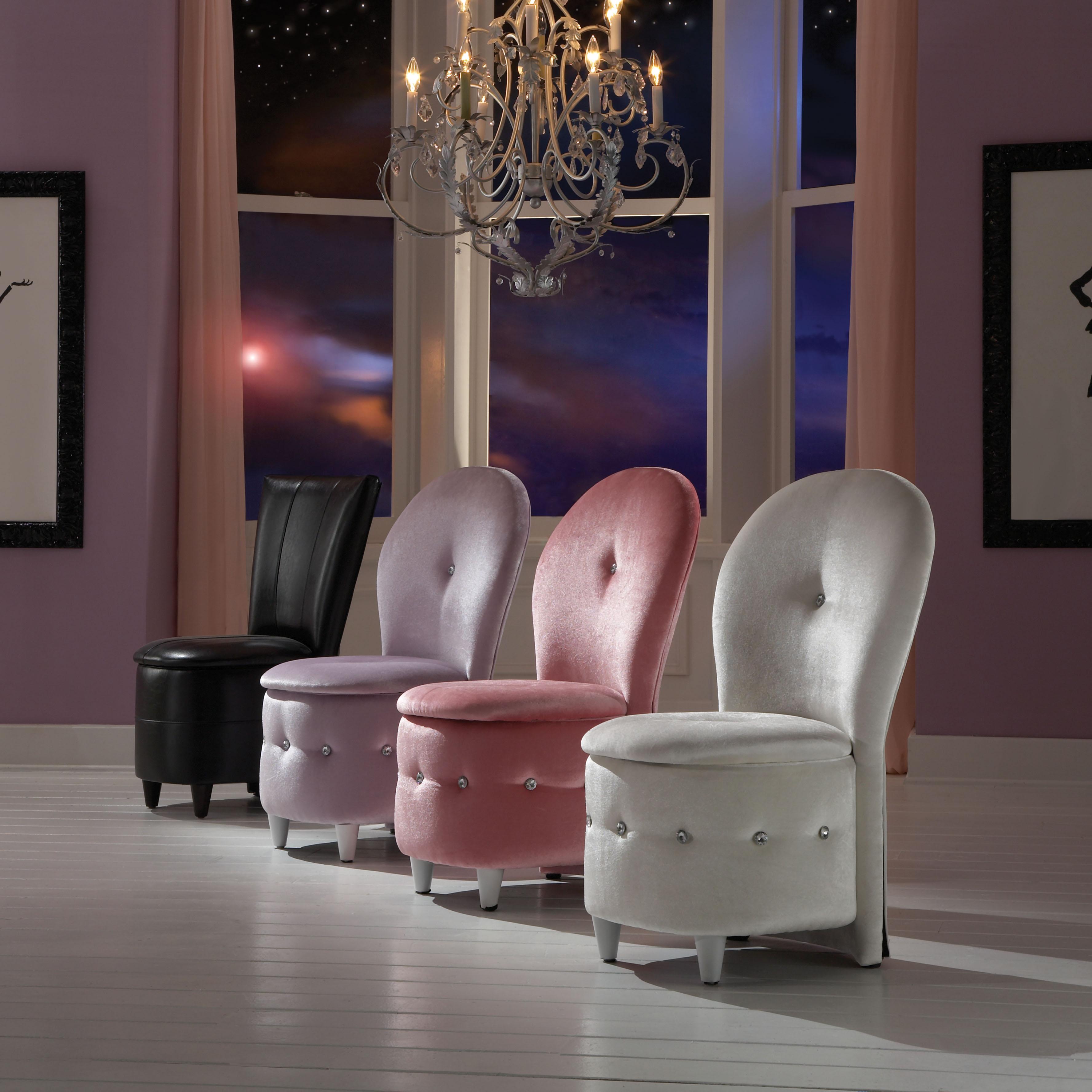 Standard Furniture Sit N Store Lavendar Velvet Chair with Storage